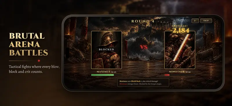 Arena of Exiles ekran görüntüsü: Acımasız arena savaşları
